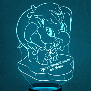 3d led lamp illusion neon lasercut cdr vector векторный макет для светильник мамонтенок ночник с 3д эффектом сердце оргстекло гравировка фреза неоновая подсветка